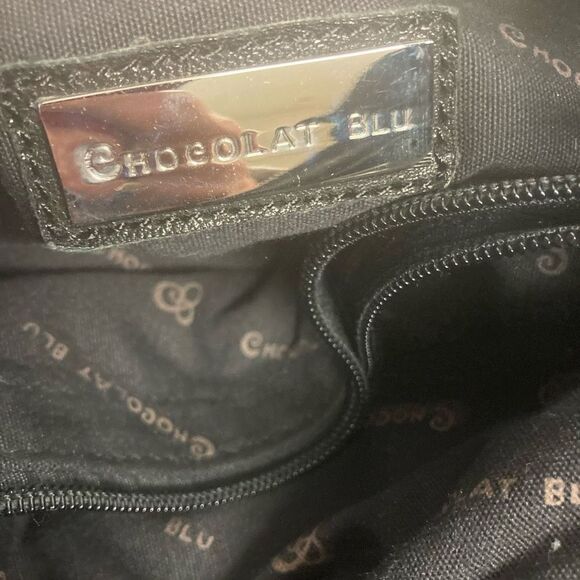 CHOCOLAT BLU Women’s Vegan Leather Handbag Black 10X4X12 Shoulder Bag Tote‎ - Picture 7 of 9